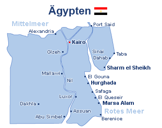 Ägypten Landkarte