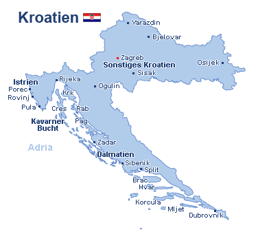 Kroatien Landkarte