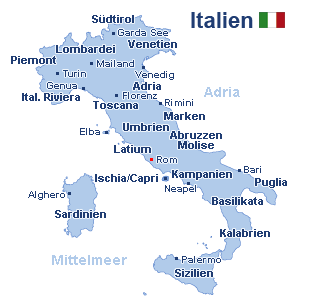 Italien Landkarte