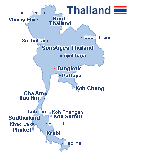 Thailand Landkarte